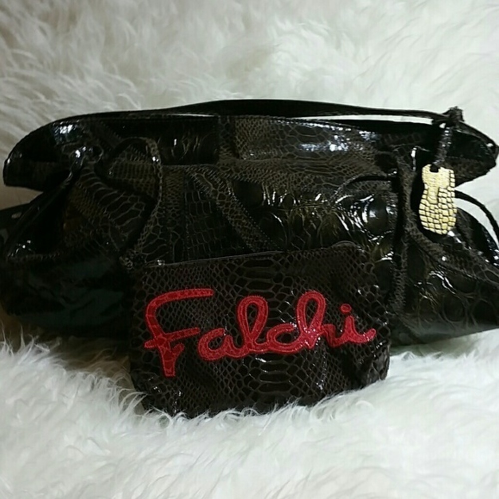 NWT Falchi for Target Brown Satchel w/Pouch